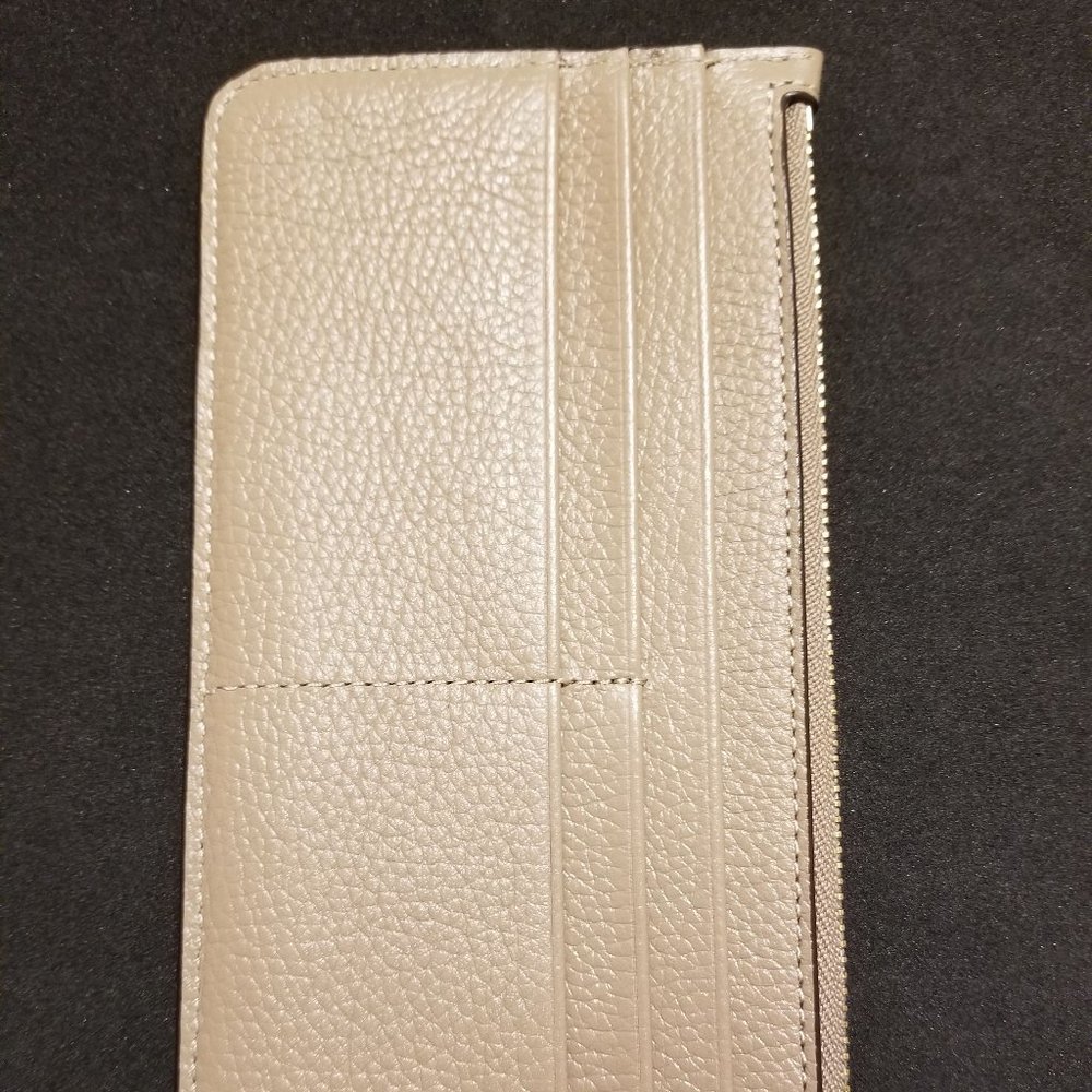 Coach Leather Card Holder Tan